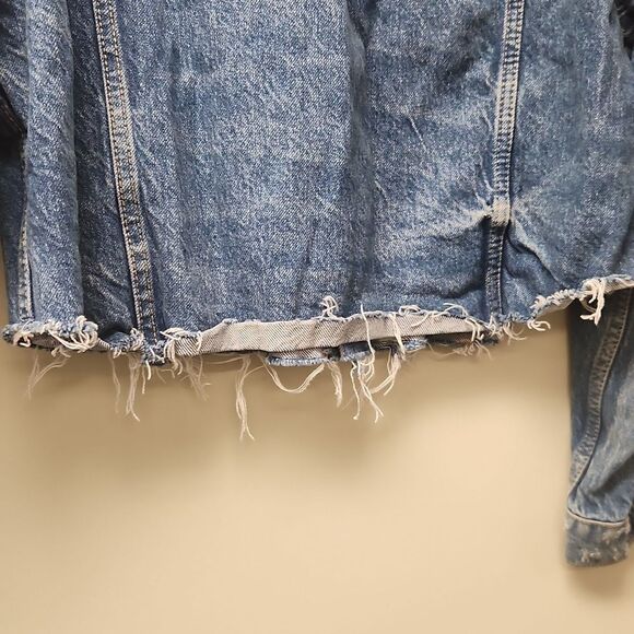 Free People Distress Demim Jacket We The Free XS - Picture 9 of 12